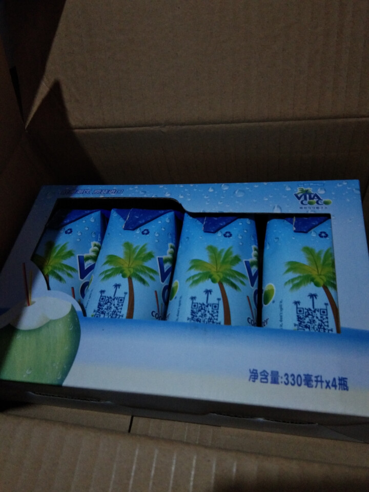 唯他可可（Vita Coco）天然椰子水进口NFC果汁饮料330ml*4瓶怎么样，好用吗，口碑，心得，评价，试用报告,第2张