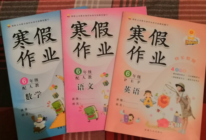 人教版 小学六年级寒假作业 语文+数学+英语共3本 6年级上册 配套使用全国人教版教材怎么样，好用吗，口碑，心得，评价，试用报告,第3张