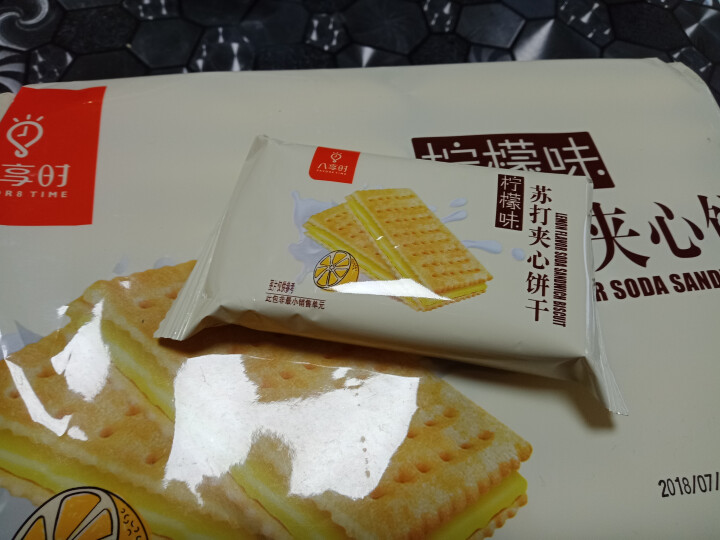 【京东自有品牌】八享时 苏打夹心饼干 柠檬味 320g/袋 蛋糕 休闲零食怎么样，好用吗，口碑，心得，评价，试用报告,第3张