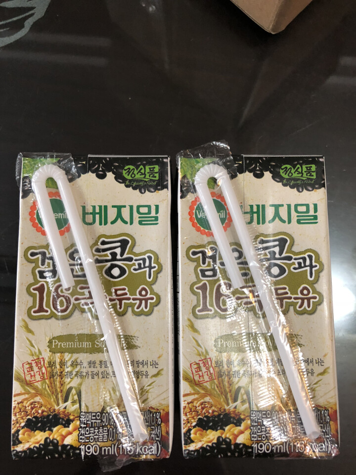 韩国进口 倍吉美尔16谷物黑豆豆奶营养豆乳 190ml*2（体验装）怎么样，好用吗，口碑，心得，评价，试用报告,第2张