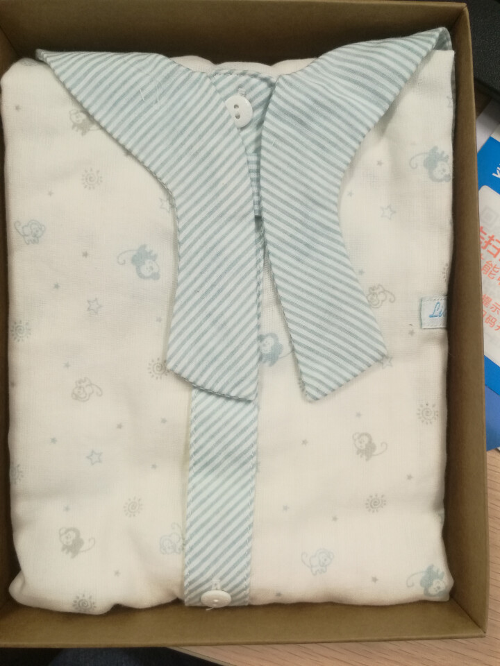 良良（liangliang） 婴儿睡袋 宝宝纱布儿童夏季分腿睡袋 蓝色怎么样，好用吗，口碑，心得，评价，试用报告,第3张