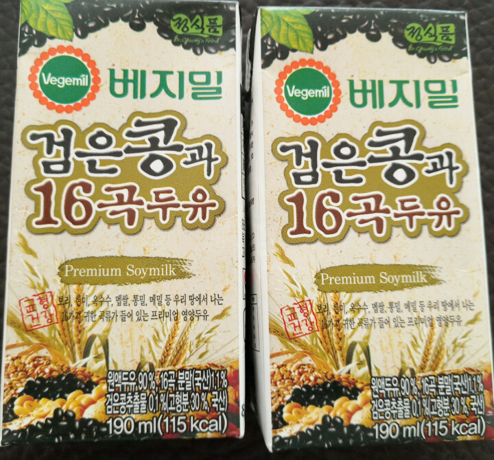 韩国进口 倍吉美尔16谷物黑豆豆奶营养豆乳 190ml*2（体验装）怎么样，好用吗，口碑，心得，评价，试用报告,第2张