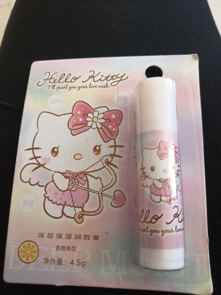 Hello kitty滋润保湿女士无色润唇膏裸色补水男士润唇膏 深层保湿 香橙4.5g/支怎么样，好用吗，口碑，心得，评价，试用报告,第3张