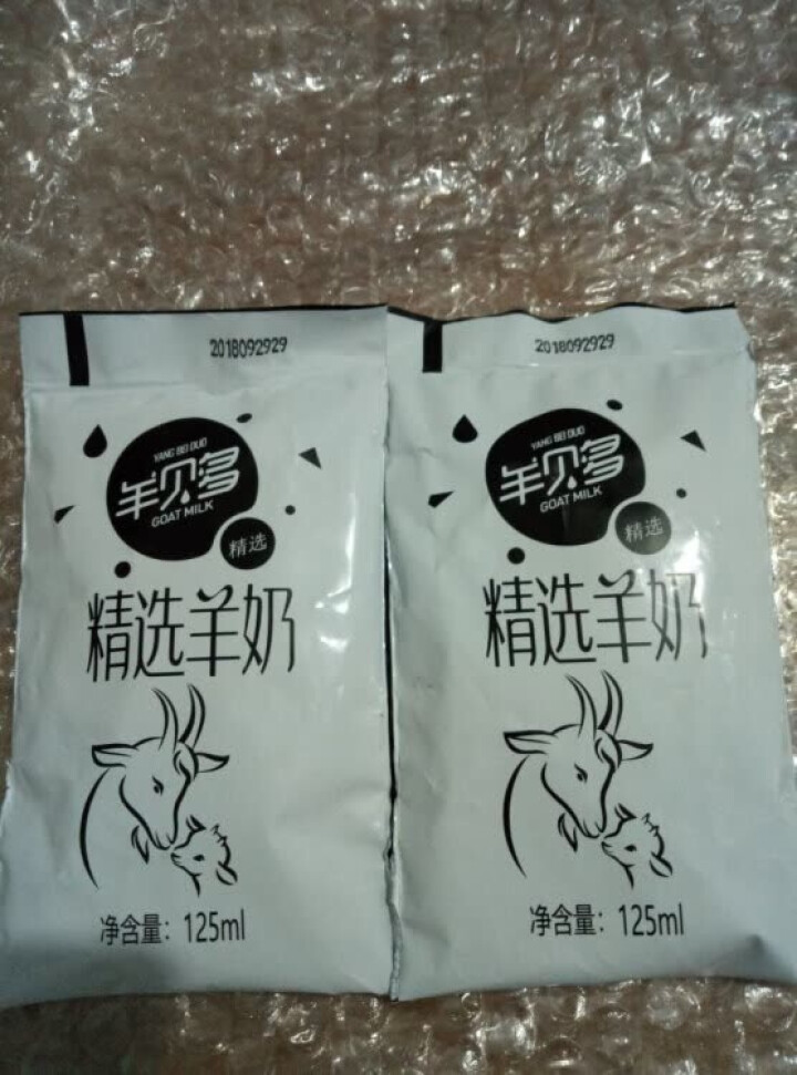 羊贝多精选山羊奶百利包袋装沂蒙液态无膻味非纯羊奶125ml*12袋/箱 试喝装2袋怎么样，好用吗，口碑，心得，评价，试用报告,第2张