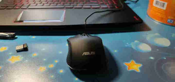 华硕（ASUS） 有线USB鼠标 笔记本台式电脑通用家用鼠标黑色 AE,第4张