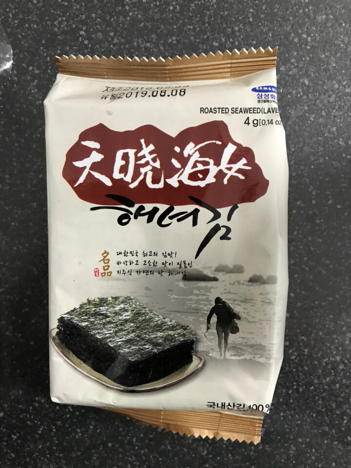 韩国进口 天晓海女海苔 儿童宝宝即食休闲零食 【低盐】紫菜脆片 网红海苔卷12g 低盐款4g*3包(黄色)怎么样，好用吗，口碑，心得，评价，试用报告,第3张