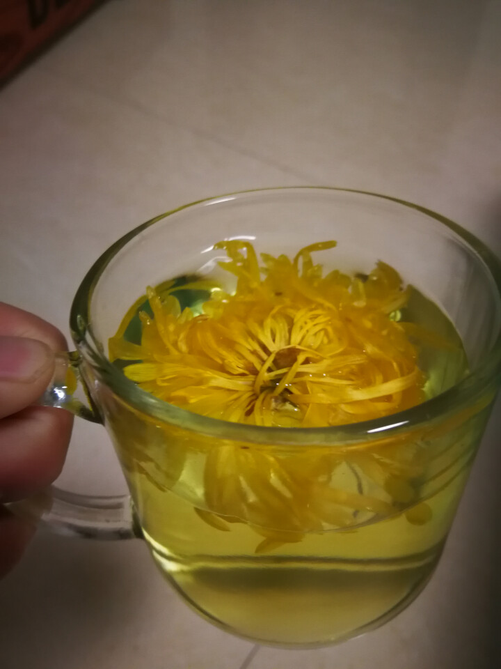 【礼盒装送花茶杯】茗愿 菊花茶金丝皇菊 一朵一杯大黄菊花茶金丝黄菊 去火下火花草茶 可搭配金银花枸杞 金丝皇菊30朵礼盒装怎么样，好用吗，口碑，心得，评价，试用,第5张