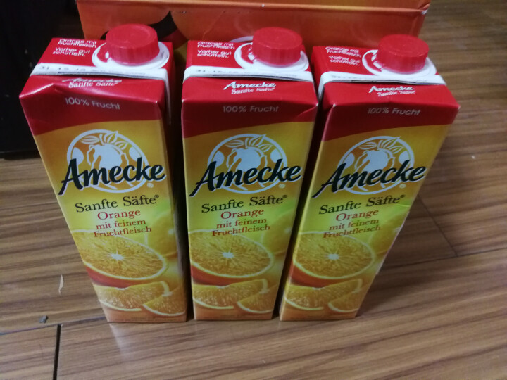 爱美可（Amecke）德国原装进口 100%鲜榨果肉橙汁果汁 1L*6瓶整箱装果汁饮料 京东包邮怎么样，好用吗，口碑，心得，评价，试用报告,第2张