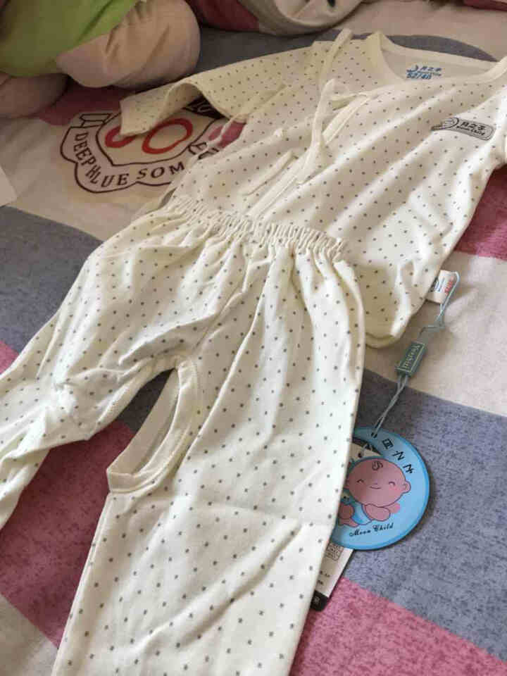 初生婴儿套装 内衣纯棉2件套新生儿衣服打底睡衣0,第2张