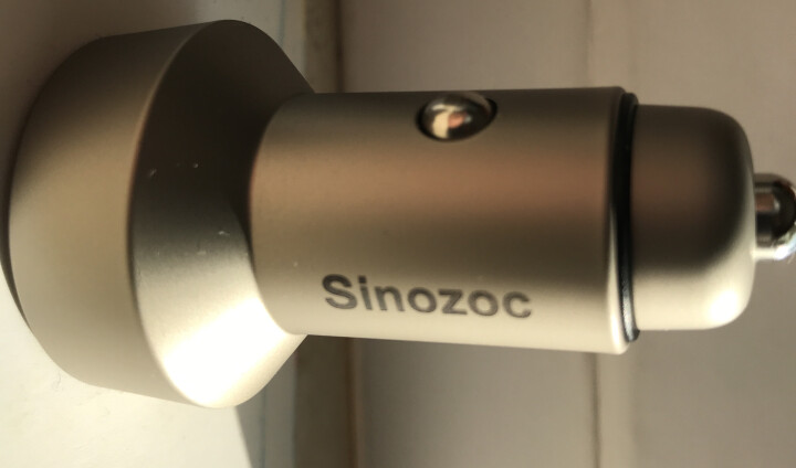 兆昌（Sinozoc）车载充电器 车充点烟器一拖二双USB 金属3.6A通用数显电压汽车充电器 ZCSC,第2张