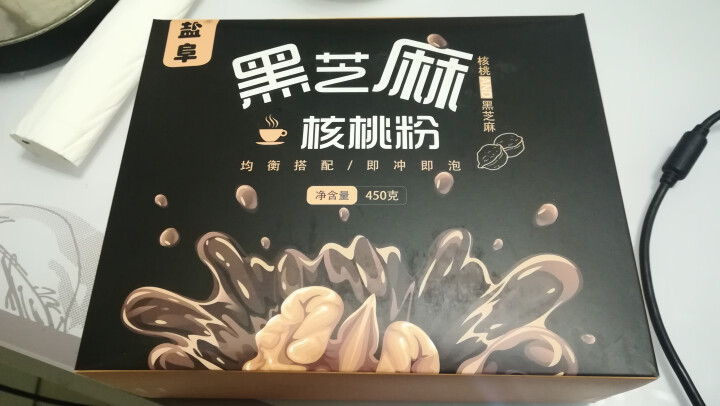 盐阜早餐 买1送1】核桃芝麻黑豆粉450g 黑芝麻核桃粉黑芝麻糊黑芝麻粉谷物早餐代餐粉怎么样，好用吗，口碑，心得，评价，试用报告,第2张