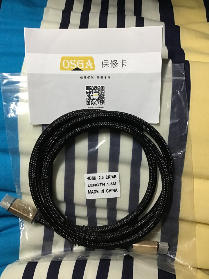 欧仕茄（OSGA）HDMI线2.0 10米 4K超清双向转换线 电脑电视机显示器投影仪转换线 土豪金 1.5米怎么样，好用吗，口碑，心得，评价，试用报告,第3张