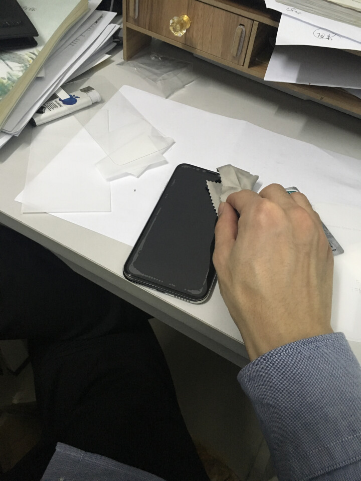 TEPSHINE 苹果X/XS/XR钢化膜iphone xs max手机贴膜全复盖 钻石镀晶钢化膜 全复盖3D冷雕曲面屏（送试贴膜+随手贴） 苹果 XS/X,第4张