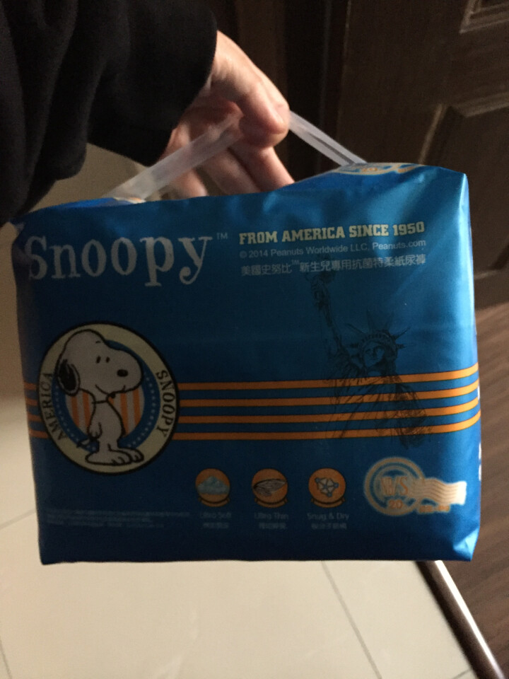 史努比（SNOOPY）纸尿裤超薄透气尿不湿男女通用 小包NB20片怎么样，好用吗，口碑，心得，评价，试用报告,第2张