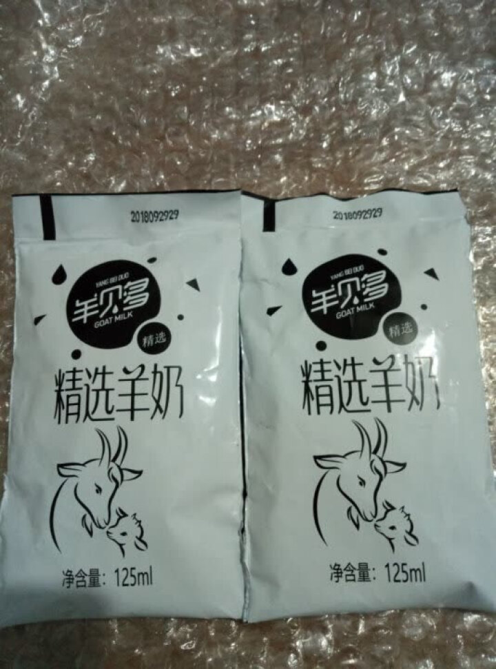 羊贝多精选山羊奶百利包袋装沂蒙液态无膻味非纯羊奶125ml*12袋/箱 试喝装2袋怎么样，好用吗，口碑，心得，评价，试用报告,第3张