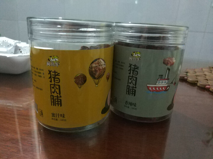 风马牛 肉干肉脯休闲零食猪肉脯靖江特产2018新款 360g/2罐 蜜汁香辣原味3种口味 1罐蜜汁 1罐香辣怎么样，好用吗，口碑，心得，评价，试用报告,第2张