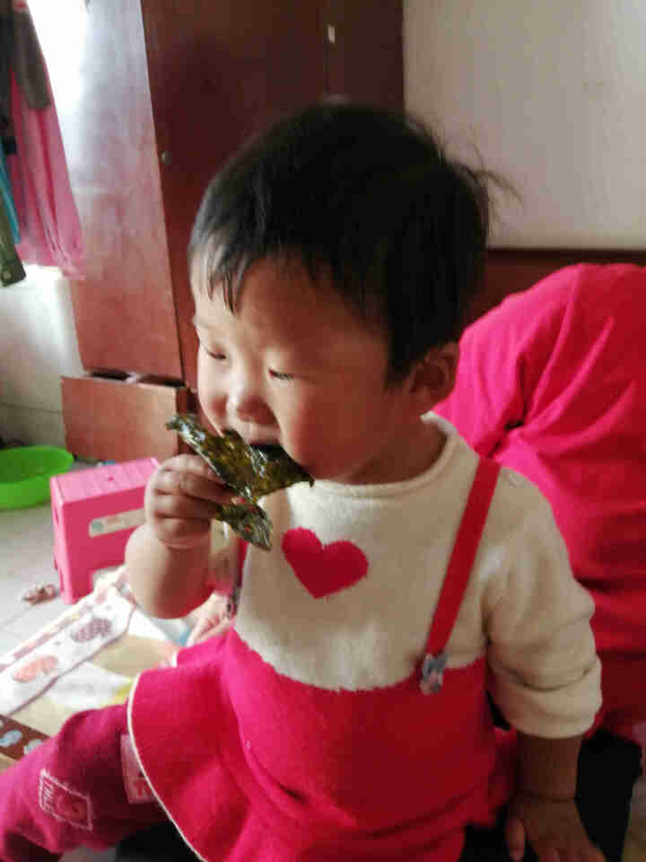 韩国进口 天晓海女海苔紫菜 儿童即食海苔脆片休闲零食大片装25g 竹盐味怎么样，好用吗，口碑，心得，评价，试用报告,第4张