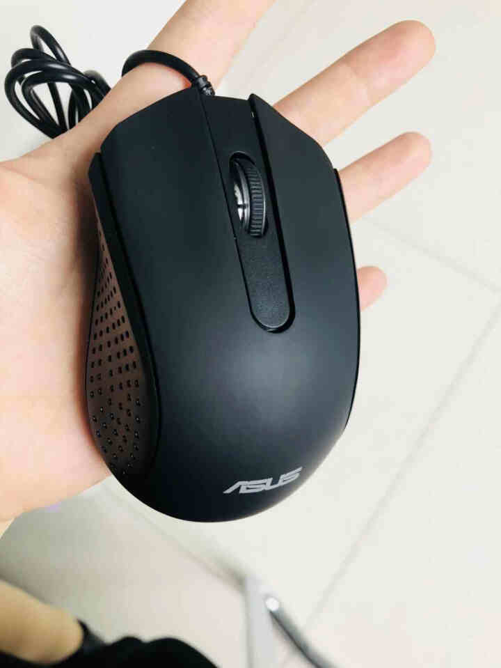 华硕（ASUS） 有线USB鼠标 笔记本台式电脑通用家用鼠标黑色 AE,第2张