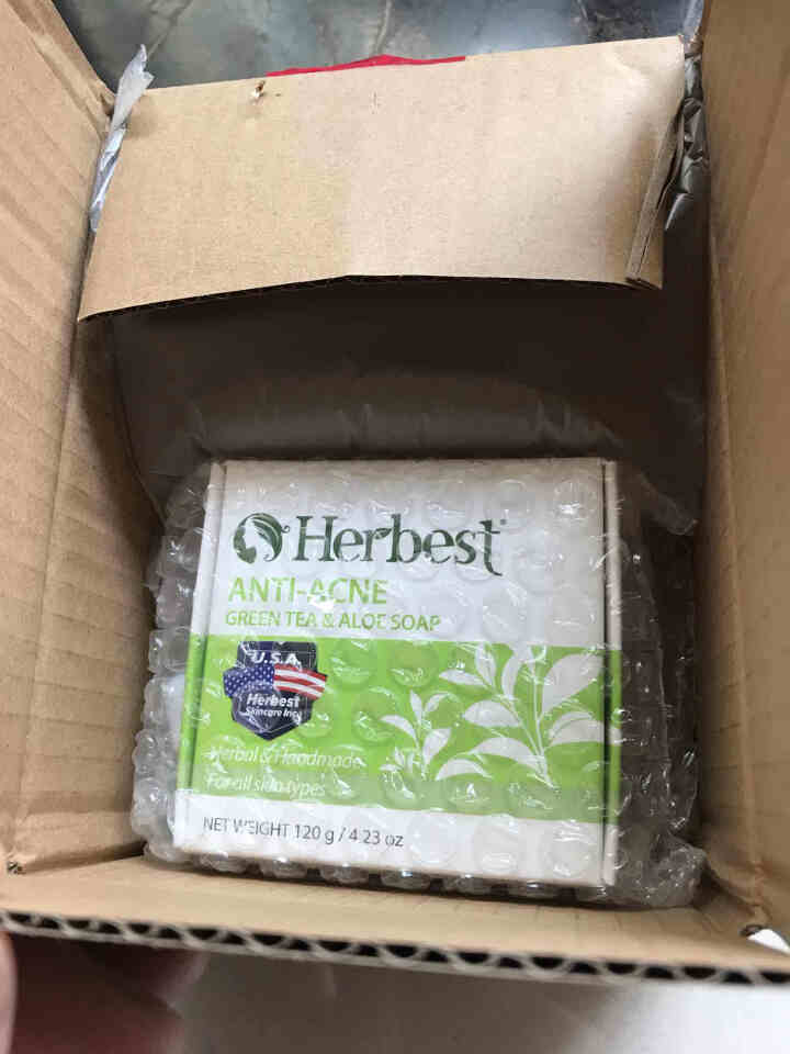 Herbest 祛痘美国手工皂 绿茶芦荟祛痘滋养洗面洁面手工香皂120g【祛痘 滋润】怎么样，好用吗，口碑，心得，评价，试用报告,第2张