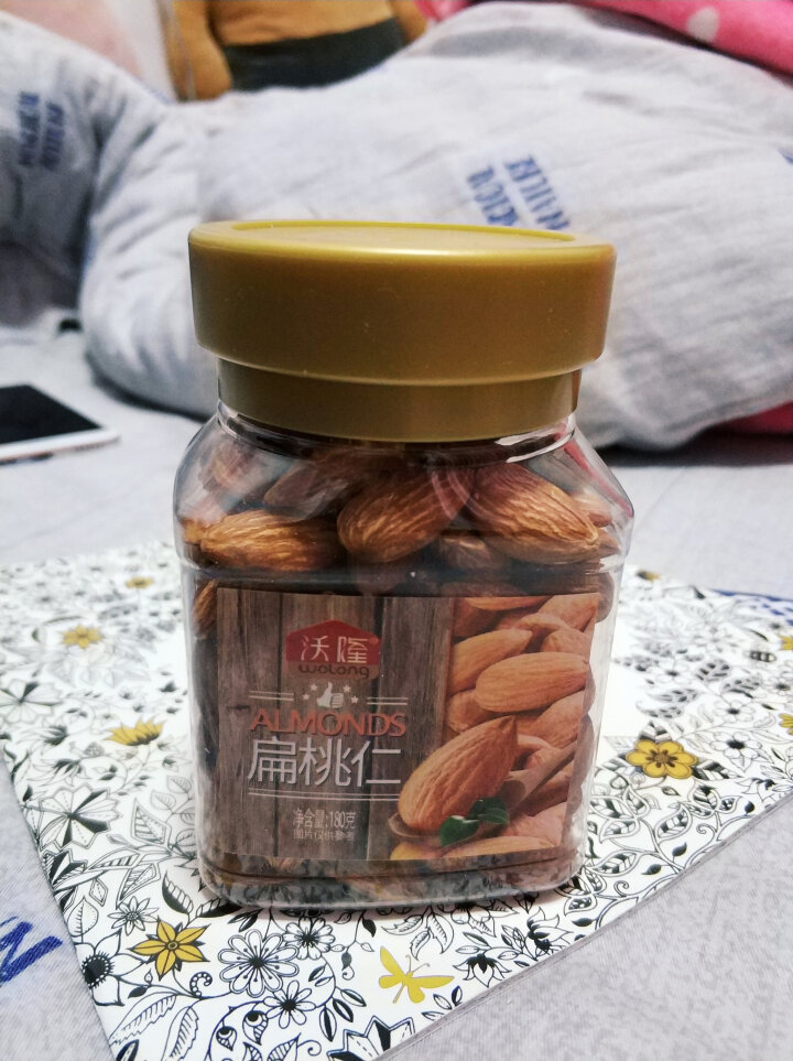 沃隆每日坚果 巴旦木扁桃仁（180g/罐）坚果炒货 零食干果 原味烘焙 效期19年1月怎么样，好用吗，口碑，心得，评价，试用报告,第2张