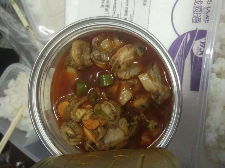 海中餐 青岛即食麻辣小海鲜组合 八爪鱼笔管蛸扇贝肉花蛤海鲜套餐 共1040g 4罐组合装熟食怎么样，好用吗，口碑，心得，评价，试用报告,第2张