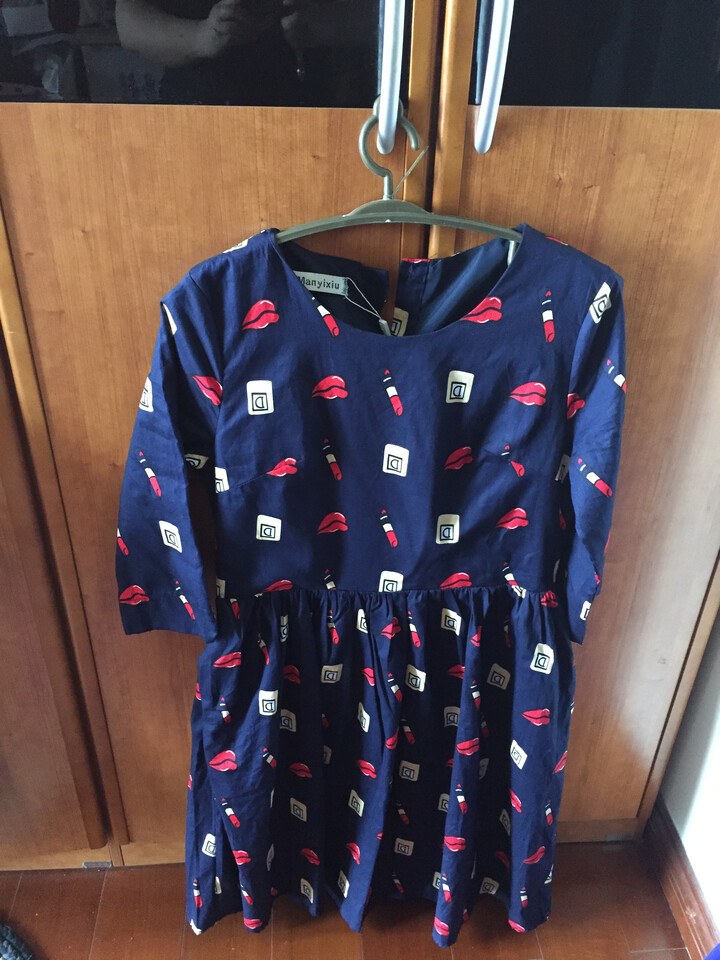 恋百如时尚秋装夏季连衣裙蕾丝雪纺长裙子长袖