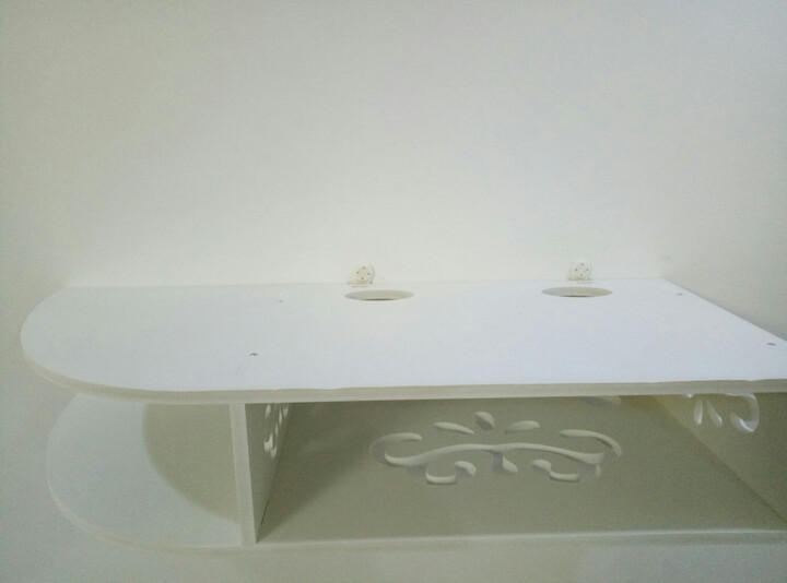 木塑板简约墙上隔板 田园雕花墙上置物架 镂空