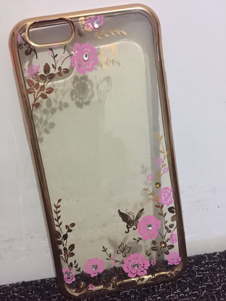 维肯 苹果6s手机壳奢华水钻全包软壳女薄 适用