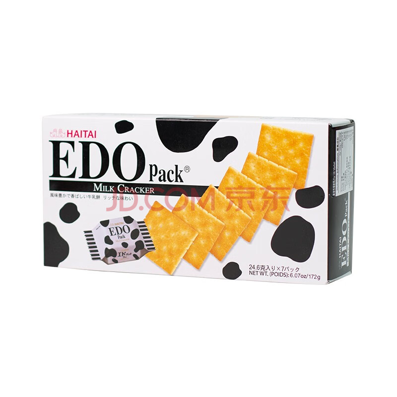【EDO PACK饼干】EDO Pack牛奶饼干172g（7包）韩国进口海太 