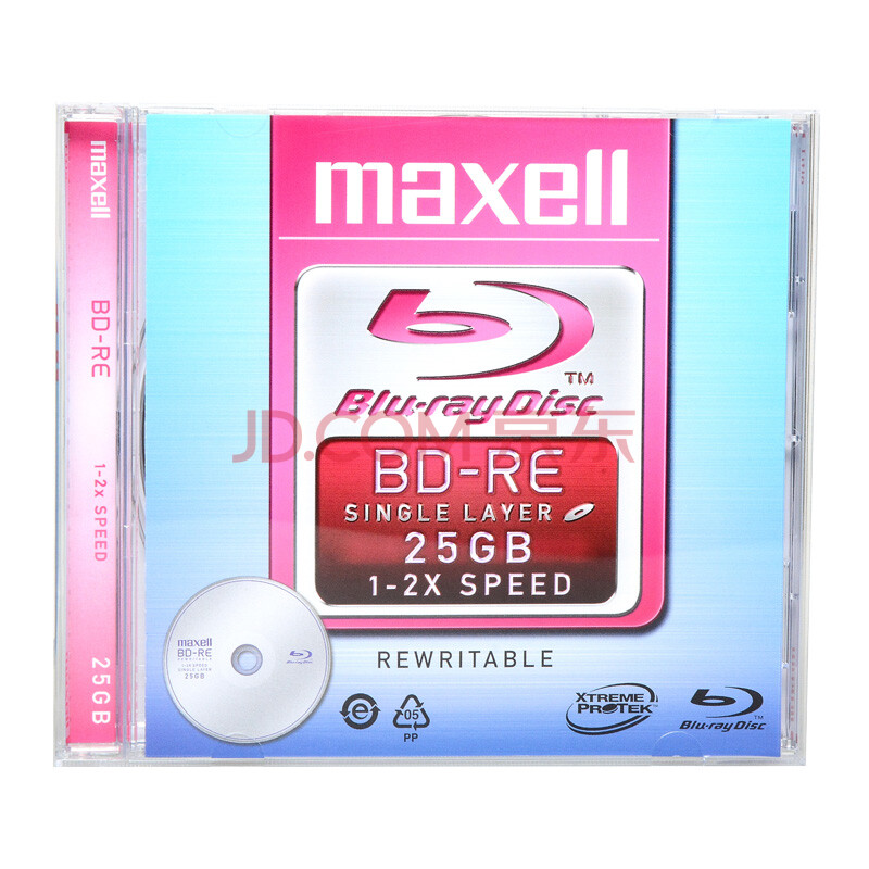 麦克赛尔bd Re 25g 麦克赛尔 Maxell Bd Re光盘刻录光盘光碟可擦写空白光盘蓝光碟25g台产单片厚盒装 行情报价价格评测 京东