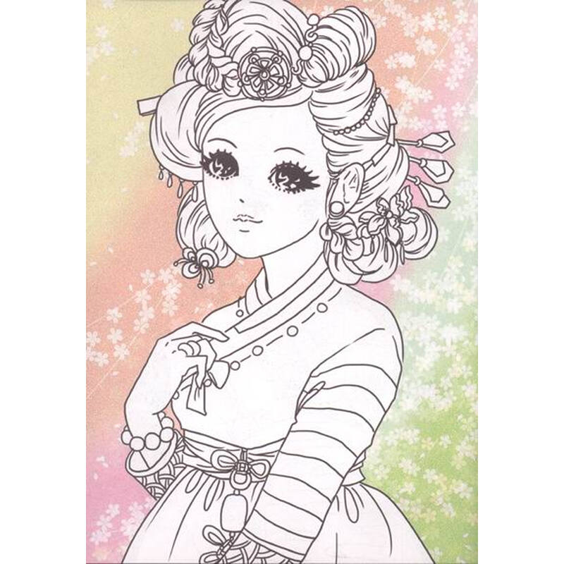 花仙子七彩涂色:神秘东方韵(附水钻28颗)