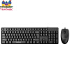 优派（ViewSonic）CU1250 键鼠套装 有线键鼠套装 办公键鼠套装 防泼溅 电脑键盘 笔记本键盘 黑色