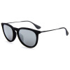 Ray-Ban 雷朋墨镜男女款爱丽卡系列黑色镜框灰色反光镜片眼镜太阳镜 RB4171F 6075/6G 54mm