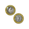 中国第二轮十二生肖纪念币 全新卷拆品相 10元 2017年 鸡年纪念币单枚带小圆盒