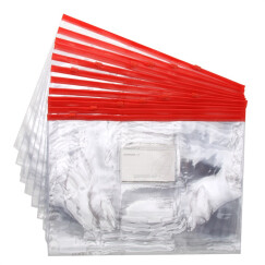 三木(SUNWOOD) F56-1 A4 PVC拉链袋/文件袋 12个装 颜色随机