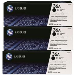 惠普（HP）LaserJet CB436A黑色硒鼓 36A三支装（含1单支+1双支 适用LaserJet M1120 M1522nf P1505 P1505n）