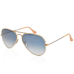 Ray-Ban 雷朋 时尚中性款飞行员系列金色镜框淡蓝色渐变镜片眼镜太阳镜 RB 3025 001/3F 58mm