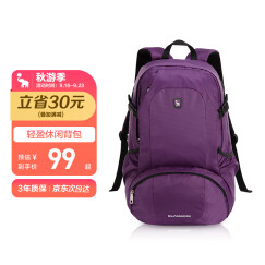 爱华仕电脑包双肩14英寸 时尚商务背包男 笔记本电脑包大容量 4071紫色