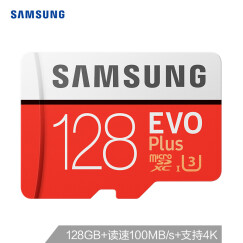 三星（SAMSUNG）128GB TF（MicroSD）存储卡 U3 4K EVO升级版+ 读速100MB/s 写速90MB/s（新老包装随机发货）