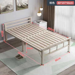 赛森折叠床单人床家用简易床铁床午休床1.2米双人床钢丝床铁艺床1.5米 加粗加厚灰色铁床80宽