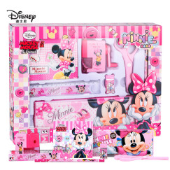 迪士尼(Disney)文具套装7件套 小学生文具礼盒 儿童开学文具礼包 生日礼物学习奖品 米妮系列 粉色 DM6049-5B
