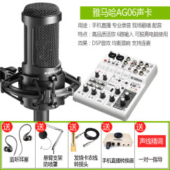 铁三角（Audio-technica） AT2050电容麦手机直播设备套装K歌大合唱主播录音话筒 配雅马哈ag06直播K歌喊麦声卡套餐