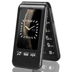 天语(K-Touch）T91C 电信老人手机 双屏翻盖 电信2G 老年手机 学生备用功能机 黑色