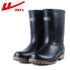 回力雨鞋男士水鞋雨靴男款防滑防水保暖加绒塑胶套鞋胶鞋 8128高筒 43