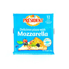 总统（President）法国进口马苏里拉奶酪芝士片 200g一包  再制干酪 早餐 面包 披萨匹萨搭档 烘焙 食材
