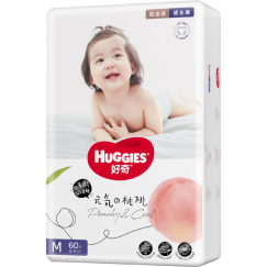 好奇（Huggies）铂金装成长裤M60片(6-11kg)中号婴儿尿不湿小桃裤超薄透气拉拉裤