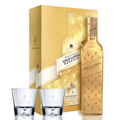 尊尼获加（JOHNNIE WALKER）洋酒 金方 金牌礼盒装 苏格兰进口珍藏威士忌750ml洋酒礼盒