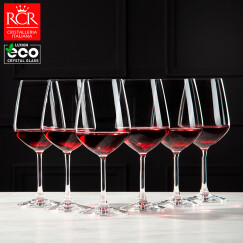 RCR 意大利进口水晶玻璃红酒杯套装葡萄杯高脚杯醒酒器家用高档酒具 红酒杯 550ml 6只