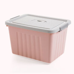 张无忌加厚透明塑料收纳箱储物箱塑料收纳盒手提箱玩具收纳箱储物箱 新款粉色 手提小号长26宽18高16厘米