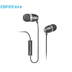 漫步者（EDIFIER） H210P 手机耳机 入耳式耳机 耳塞 可通话 酷黑银